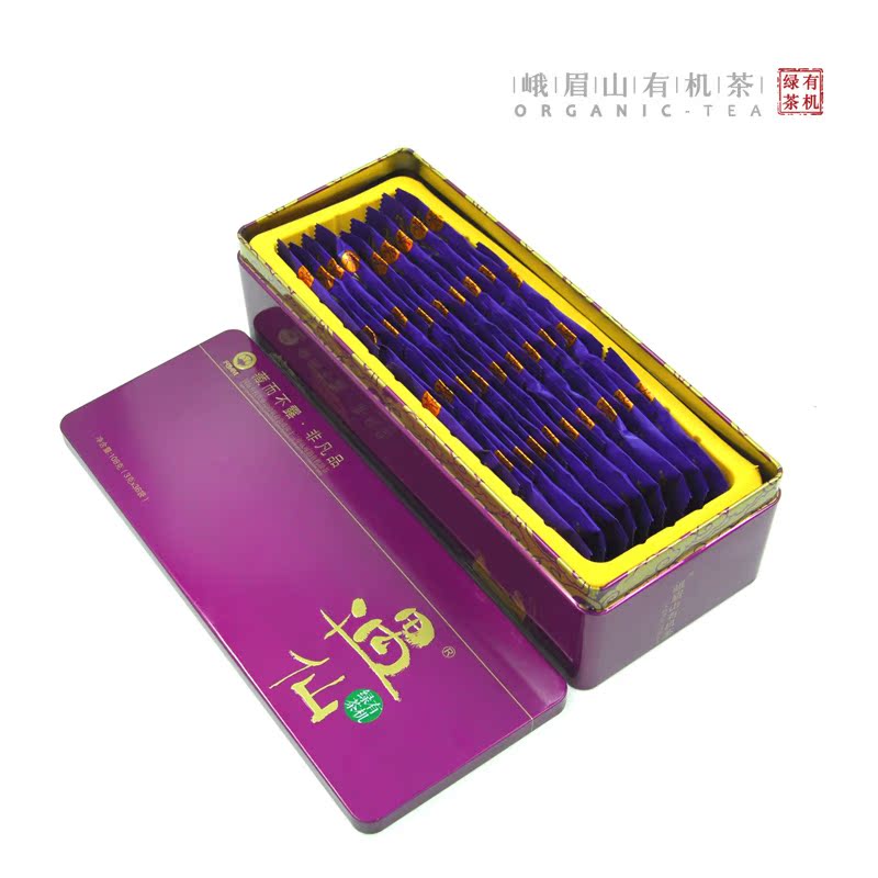 峨眉山有机茶 遇仙绿茶108g铁盒装 国际认证有机茶 四川特产礼盒